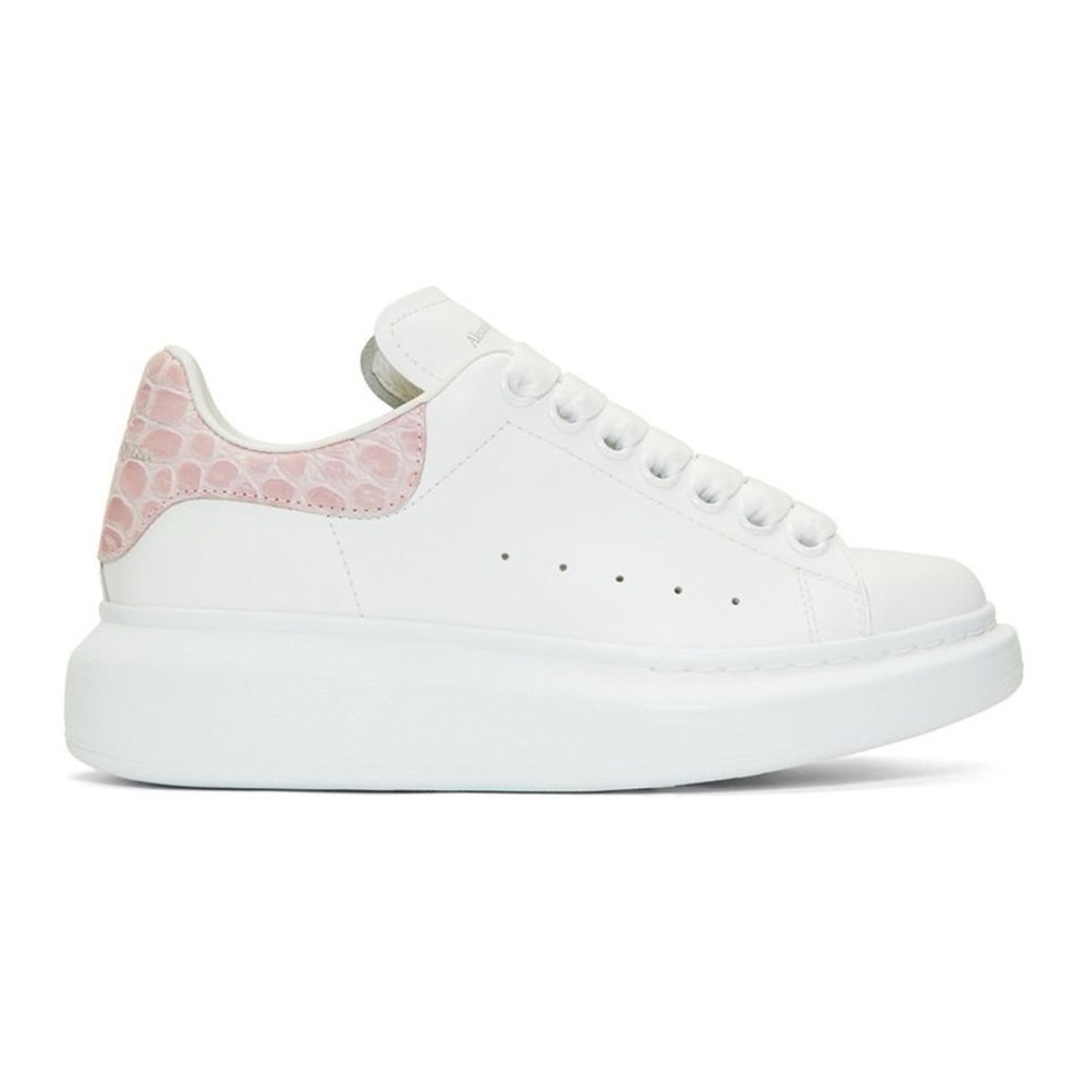 Alexander McQueen | Oversized Platform Sneakers Pink Crocodile Print